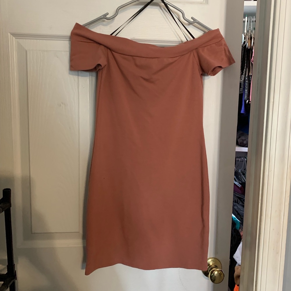 Short Mauve Dress | Off shoulder